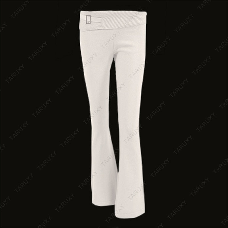 Women Outfits Casual Zipper Sweater Hoodie Set Flare Pants Suits Pink Knitted Womens Y2k Two Piece Set